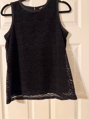 LOFT Black Lace Sleeveless Camisole